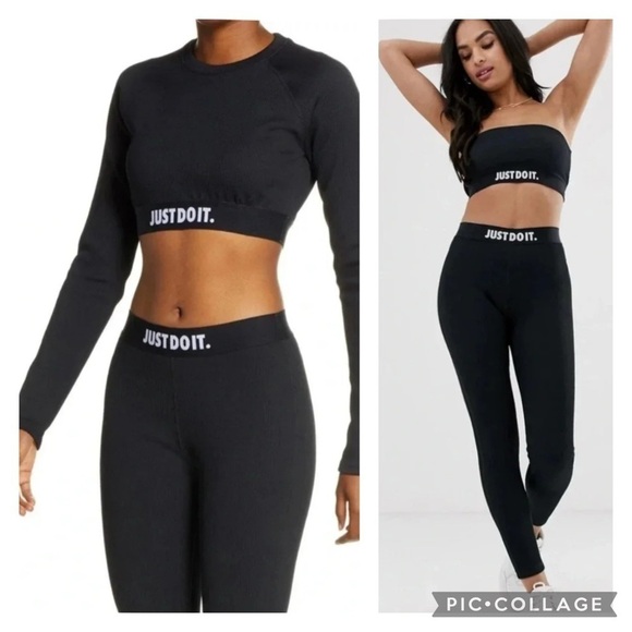Nike Pants - NIKE Sportswear JDI Ribbed High Waist Leggings Women’s size medium